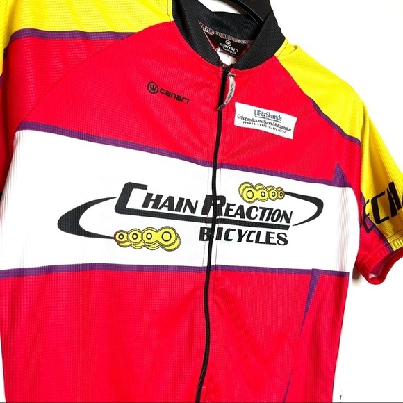 🔥 Canari Full Zip Mens Cycling Jersey M Red - Picture 3 of 6